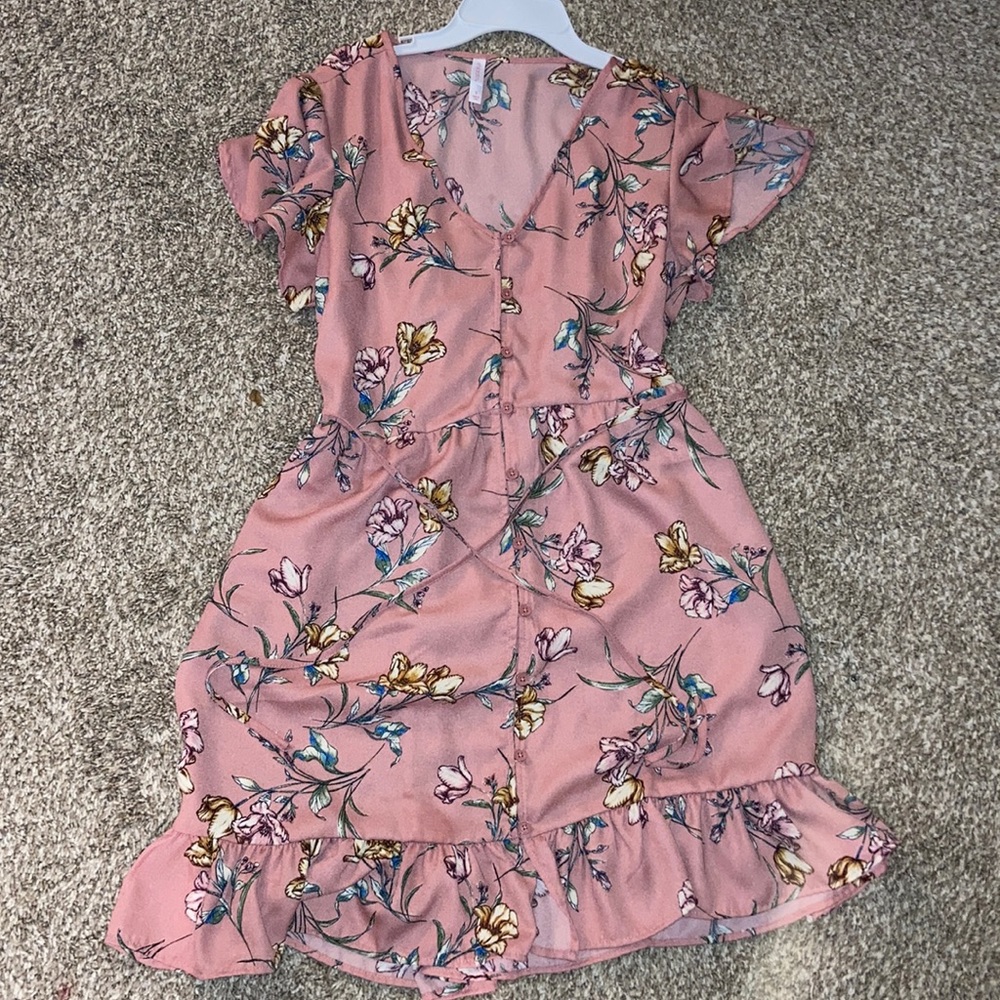 Target button floral dress
